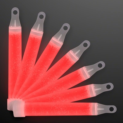 4" Red Glow Sticks with Lanyard - BLANK