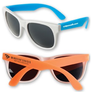 Neon Sunglasses w/White Frame