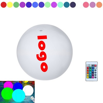 LED Jumbo Inflatable Glow Ball - 20" Diameter - Domestic Print