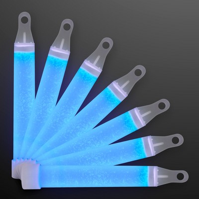 4" Blue Glow Sticks with Lanyard - BLANK