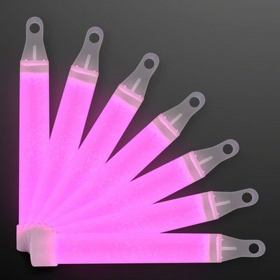 4" Pink Glow Sticks with Lanyard - BLANK