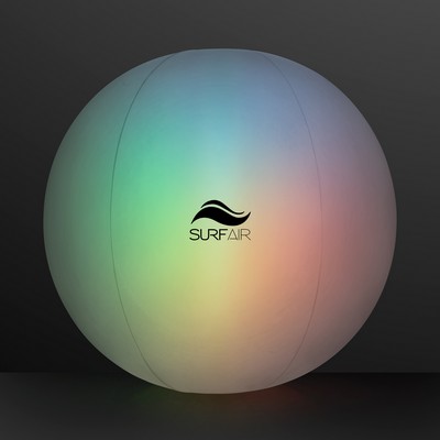 LED Jumbo Inflatable Glow Ball - 20" Diameter - PRINTED