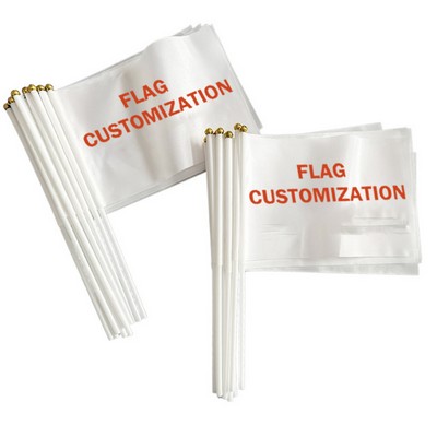 4" X 6" Single Reverse Polyester Stick Flags