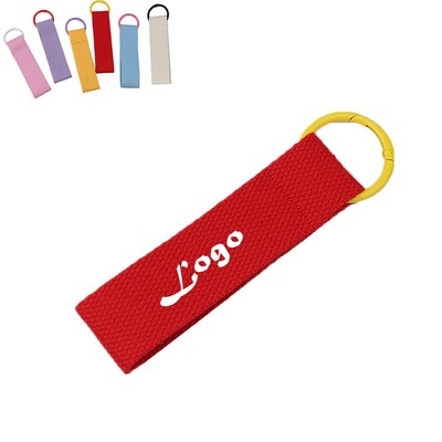 Woven Label Keychain Tag