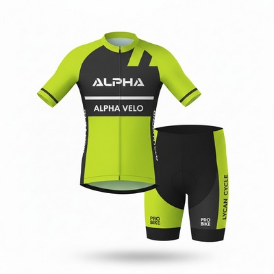 Unisex Full Color Dye Sublimated Custom Cycling Jersey Set