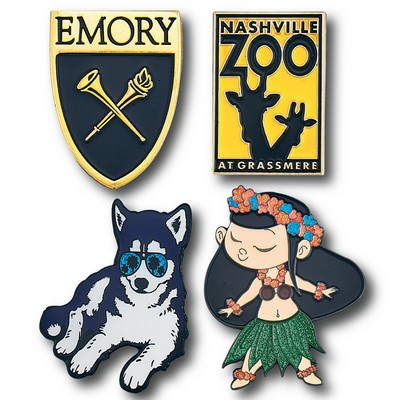 Custom Lapel Pins - 3/4" (0.75") Die Struck Soft Enamel