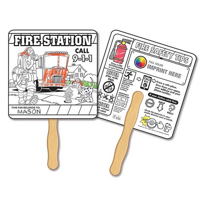 Paper Hand Fan Fire Safety - FSC Certified