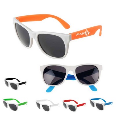 Neon Sunglasses with White Frames