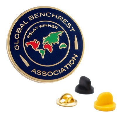 Cloisonne Hard Enamel Lapel Pins 1" - Custom Shape